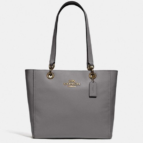 Coach Handbags - $218 *NEW* COACH Grey & Gold Tote